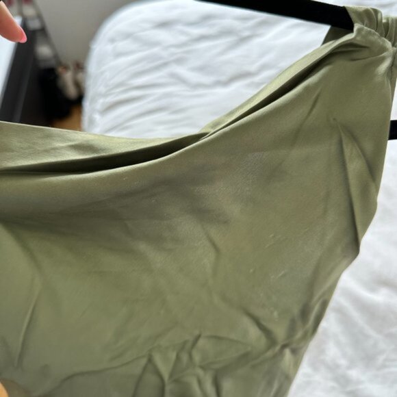 NWT Reformation Casette Silk Sleeveless Maxi Dress Sz 2 Artichoke Cut-out Back - Picture 8 of 8